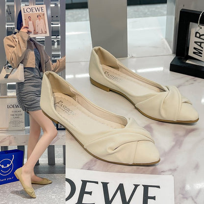 Ballerina Schuhe für Damen mit Noddetalj – Ergonomische, Rutschfeste Sohle, Atmungsaktives Material, Größe 36-41 5