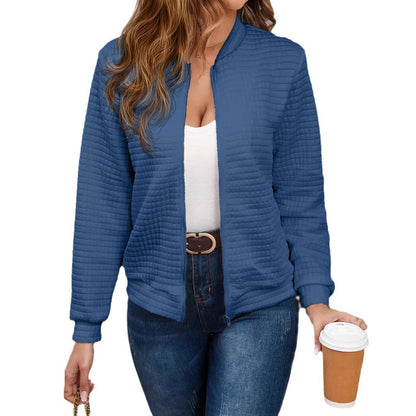 Dam Blus Asymmetrisk Krage Med Dragkedja Small Caromatic-4