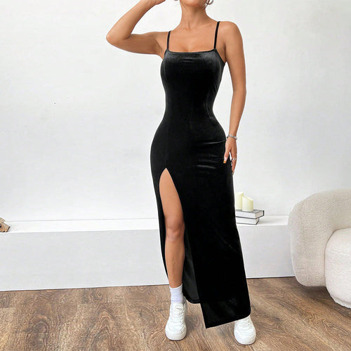 Dam A-Line Kjol Midi Polyester Svart-1