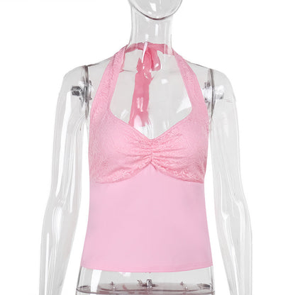 Kvinnors Topp Blommigt Mönster Justerbara Bärarband Andningsbart Tyg-1