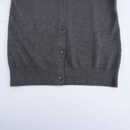 Kvinnors Cardigan Elegant Mjuk Textil med Pärlhalsband 4