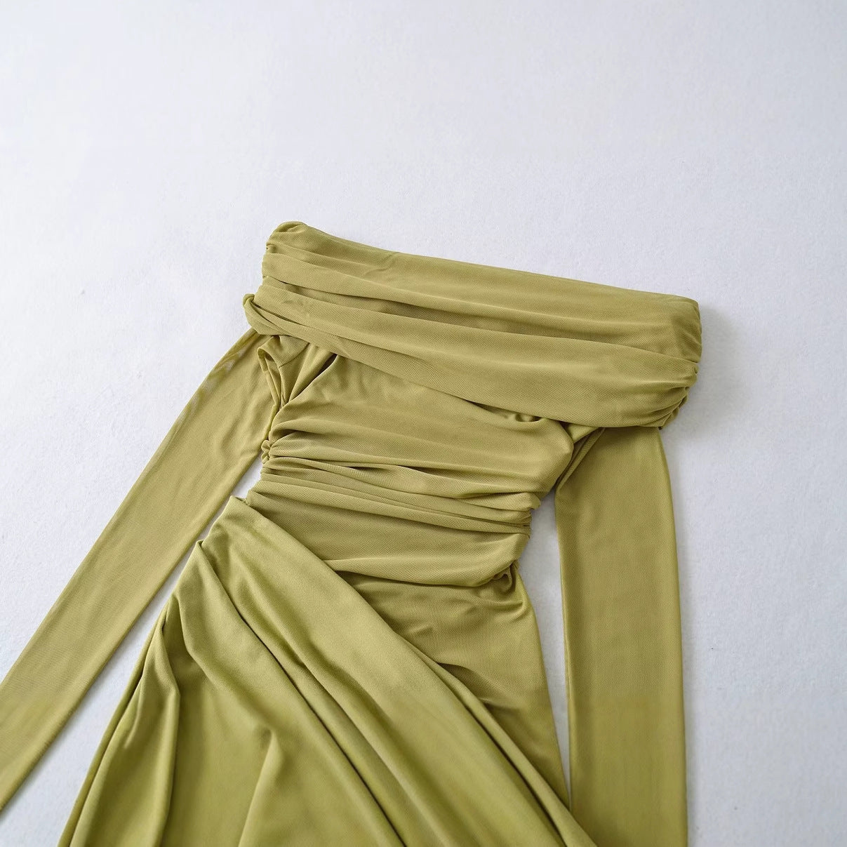 Maxiklänning Dam Draperad Mjuk Tyg för Eleganta Tillfällen-4