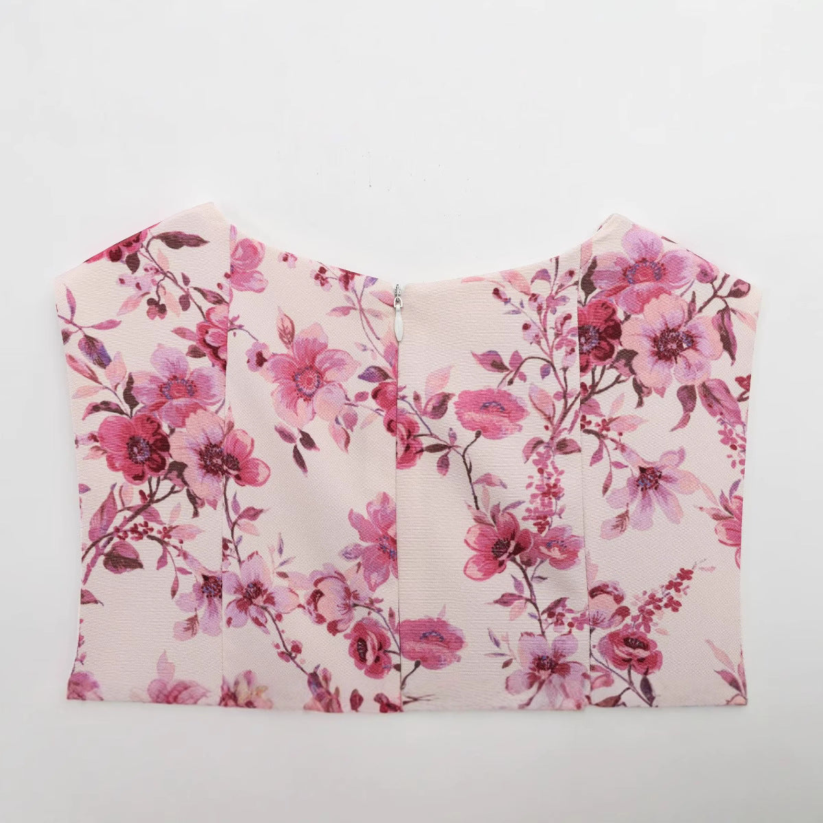 Dam Jumpsuit Blommig Silke A-Linjeform Ärmlös-4