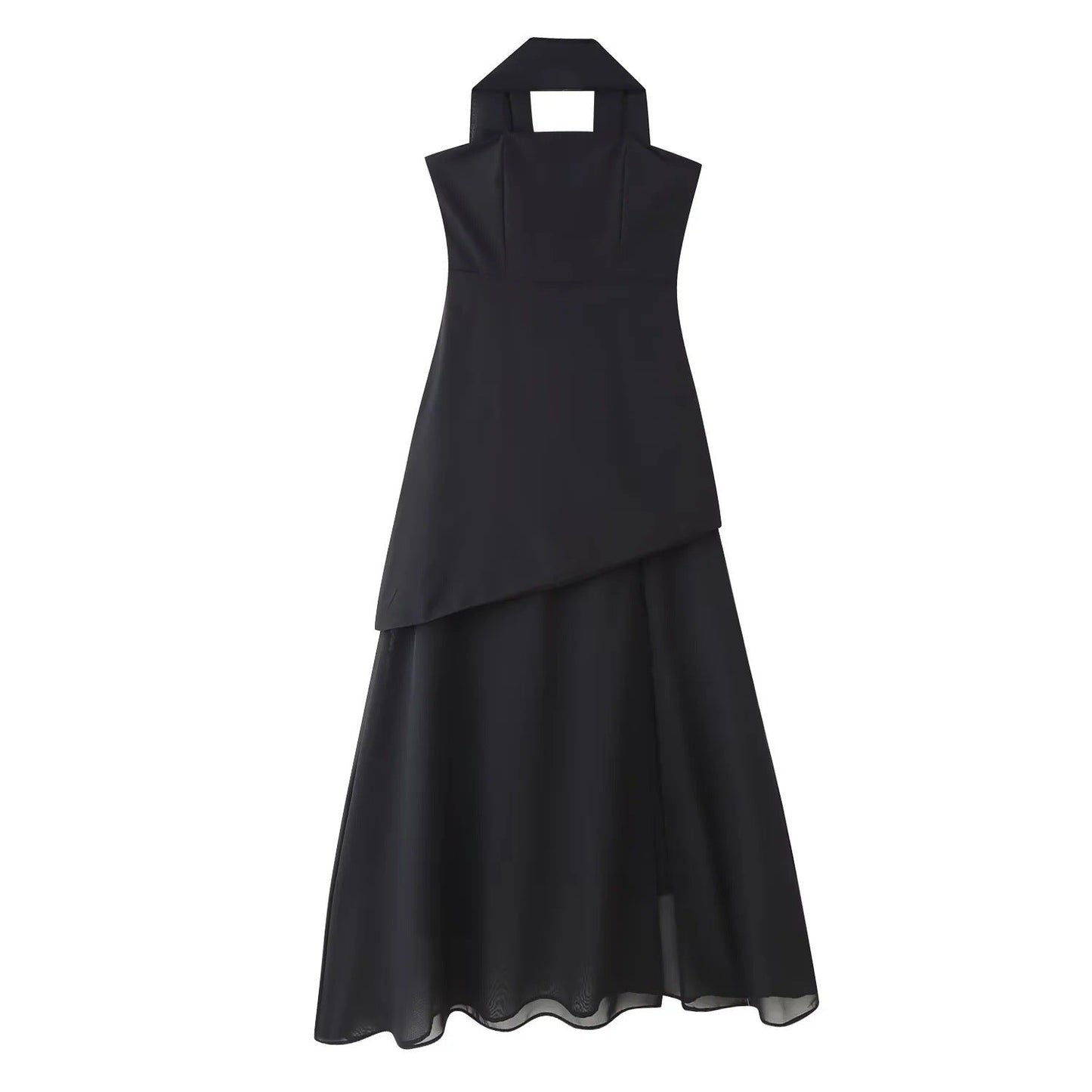 Dam Maxiklänning Flödande Material Elegant Wrap-design 4