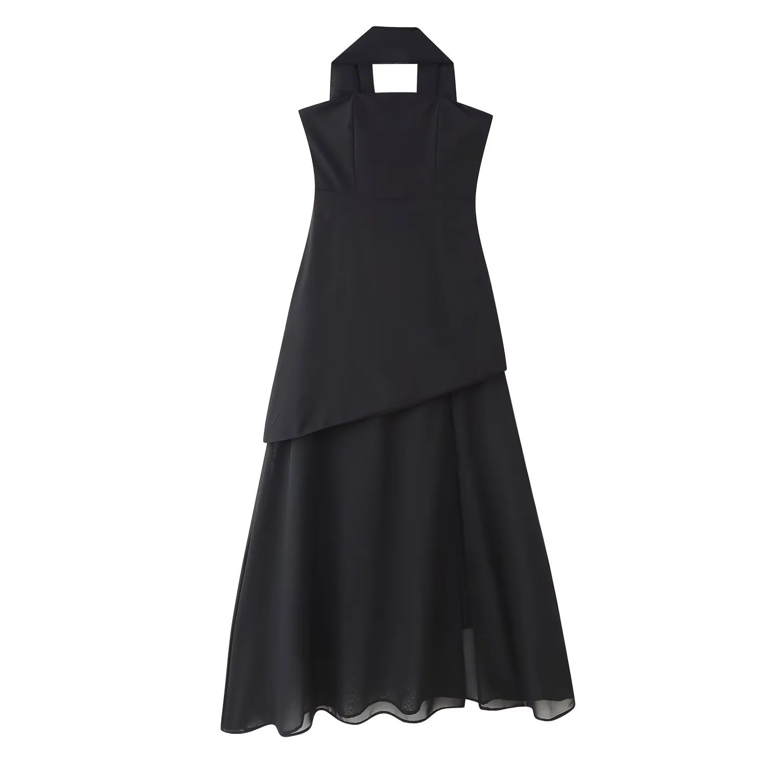 Dam Maxiklänning Flödande Material Elegant Wrap-design 9