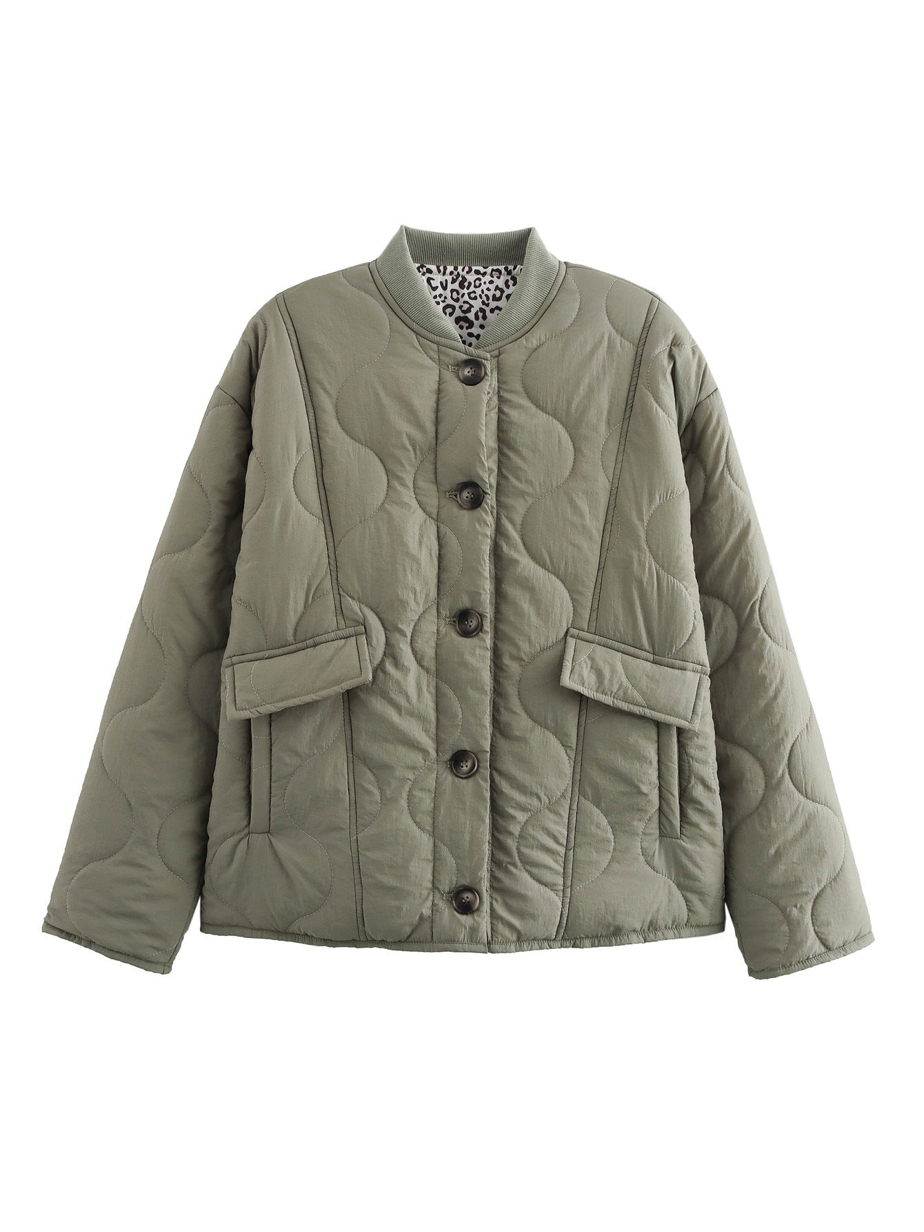 Kvinnors Quiltad Jacka Modern Design Slitstarkt Material 9