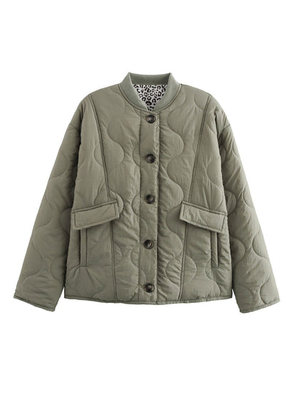 Kvinnors Quiltad Jacka Modern Design Slitstarkt Material 9
