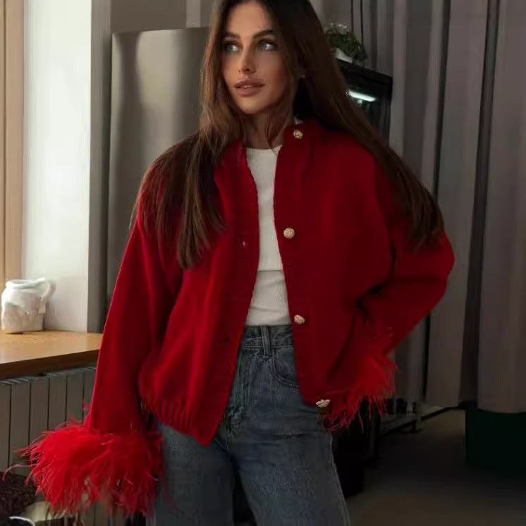 Damkofta med Fransade Ärmar i Mjuk Material – Elegant och Bekväm för Vardags- och Festlook 4