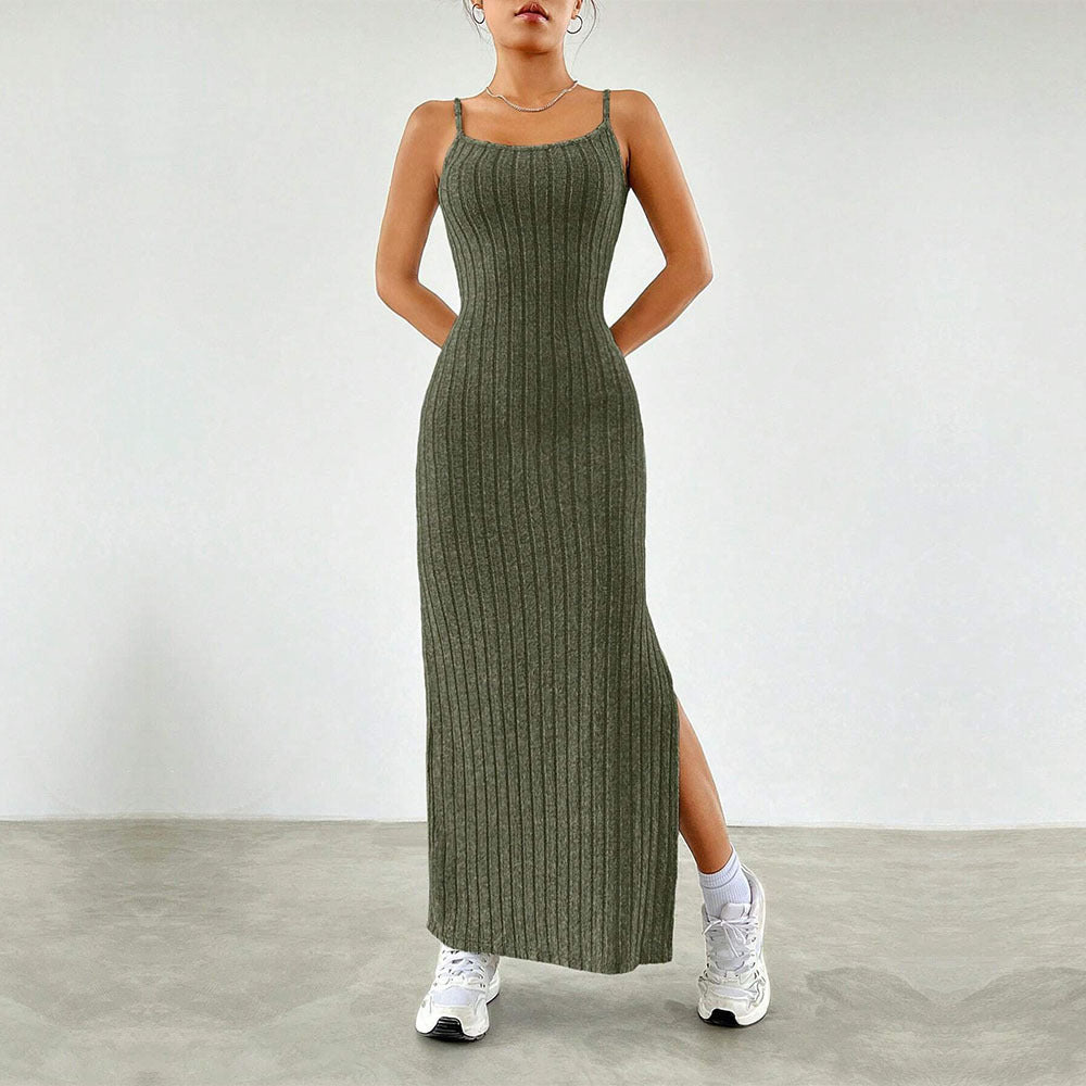 Kvinnors Tvådelad Klänning Slim Fit Långärmad Polyester-4