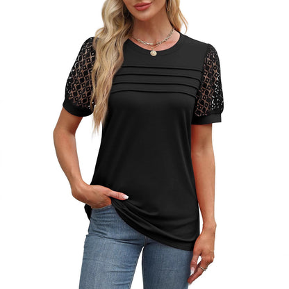 Dam T-shirt Löst Sittande Kortärmad 100% Bomull-4