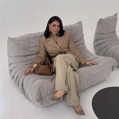 Damen Blazer Übergröße Modern Stil – Atmungsaktives Material, Elegante Knopfclosure, Perfekt für Arbeit und Freizeit 6