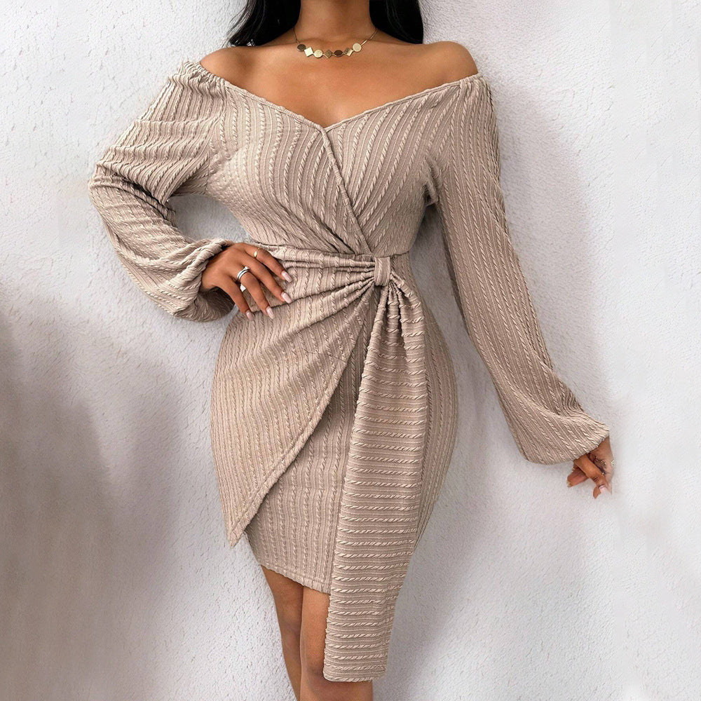 Kjol Dam Bodycon Med Bindning Högkvalitativ Blandning-5