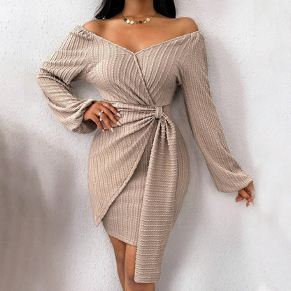 Kjol Dam Bodycon Med Bindning Högkvalitativ Blandning-5