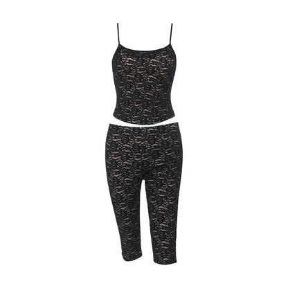 Kvinnors Jumpsuit Figursydd Mjuk Spets-6