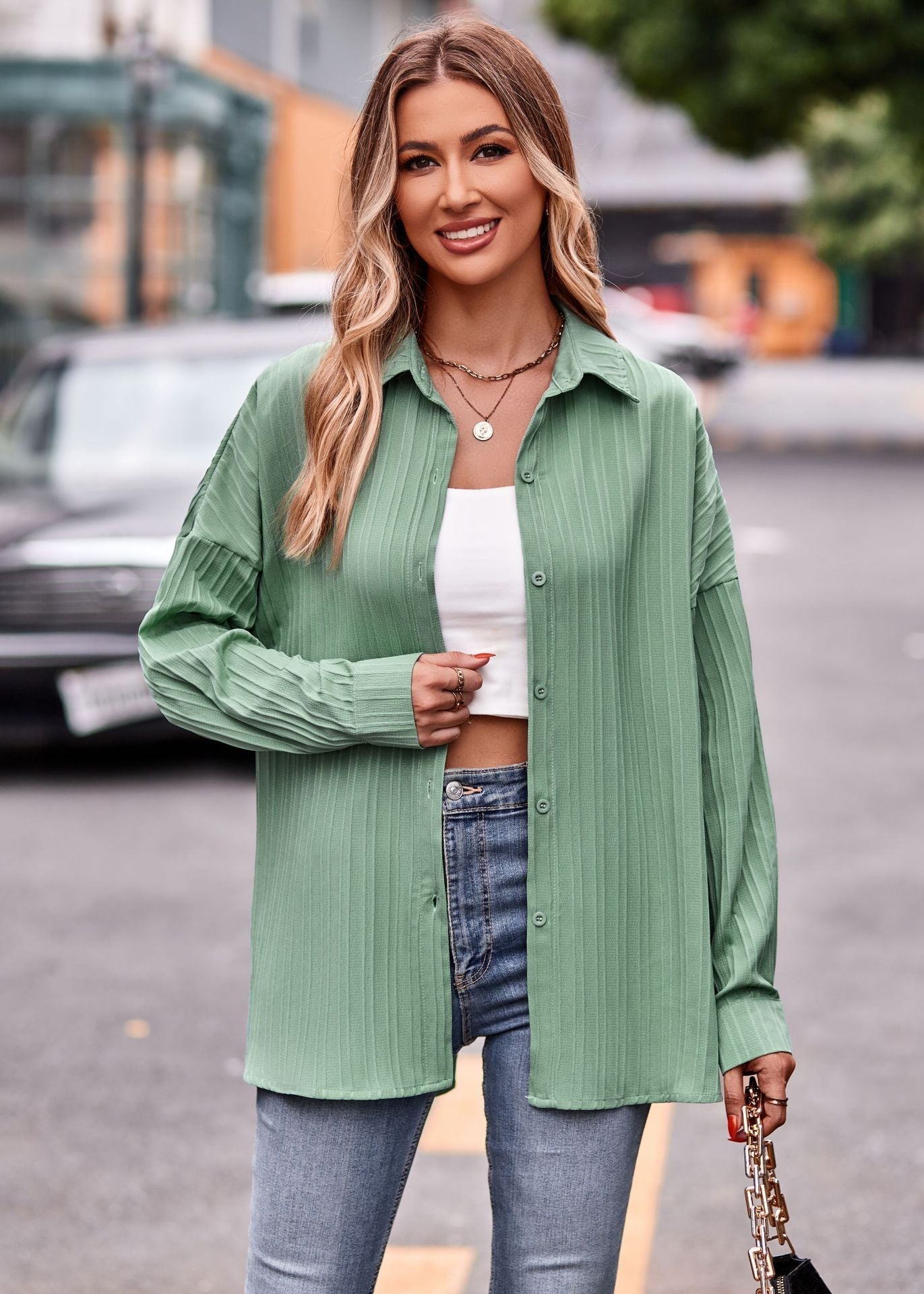 Variant image for Herrskjorta Långärmad Monokrom Jacquard 100% Bomull-11