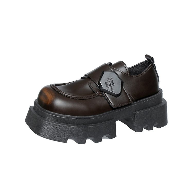 Kvinnliga Chunky Sneakers LACE-UP Syntetiskt Läder-6