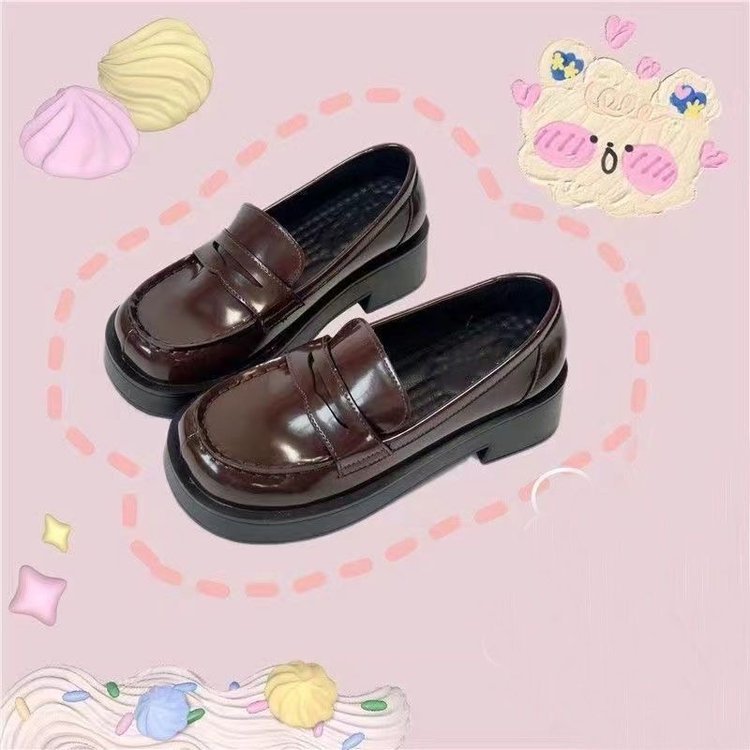 Variant image for Kvinnor Loafers Blockklack Glänsande Material-2