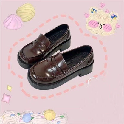 Variant image for Kvinnor Loafers Blockklack Glänsande Material-2