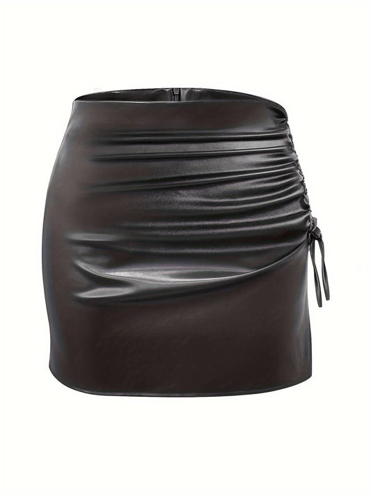 Kvinnors Minikjol Justerbar Syntetiskt Läder Modern Design 1