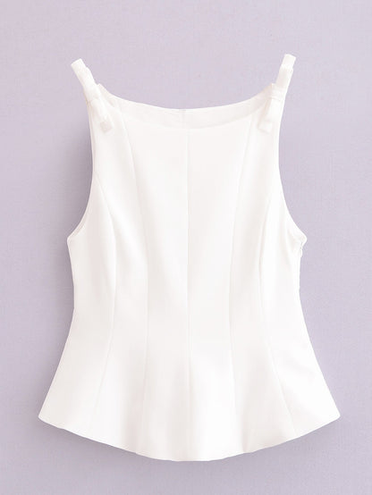 Dam T-shirt Ärmlös Rund Hals Polyester för Träning och Fritid-1