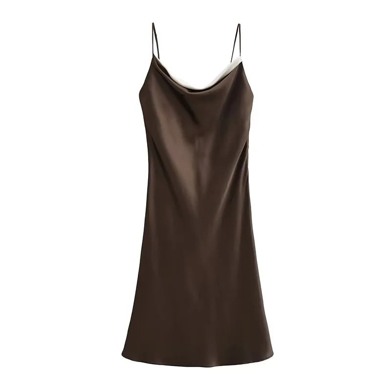 Kvinnors Etuisk Klänning Vattenfallshalsring Justerbara Spaghettiband Mjuk Tyg 1