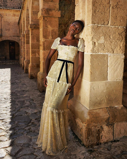 Dam Långklänning Elegant Spandex för Fest och Bröllop-4