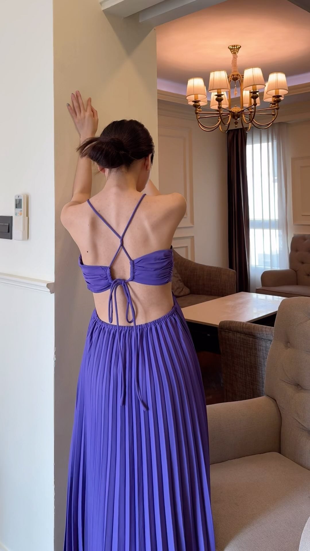 Dam Lång Kjol Slim Fit Fodrad Elegant Spandex Polyester-5