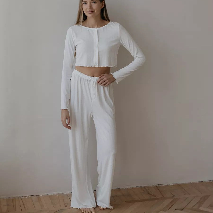 Långbyxor Set för Dam i Organisk Bomull – Avslappnad Passform, Flera Färger 7