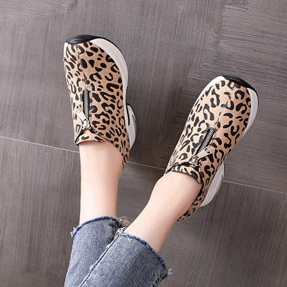 Kvinnliga Chunky Sneakers Trendig Design Högkvalitativt Tyg 3