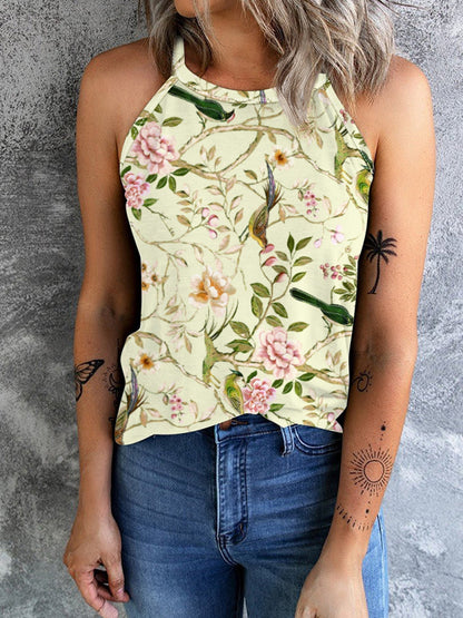 Variant image for Dam Tank Top Ärmlös Vintage Blommor Polyester-1