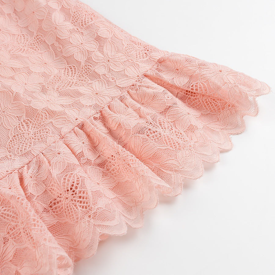 Kvinnors Klänning Asymmetrisk Halsringning Voluminös Ruffle Polyester 4