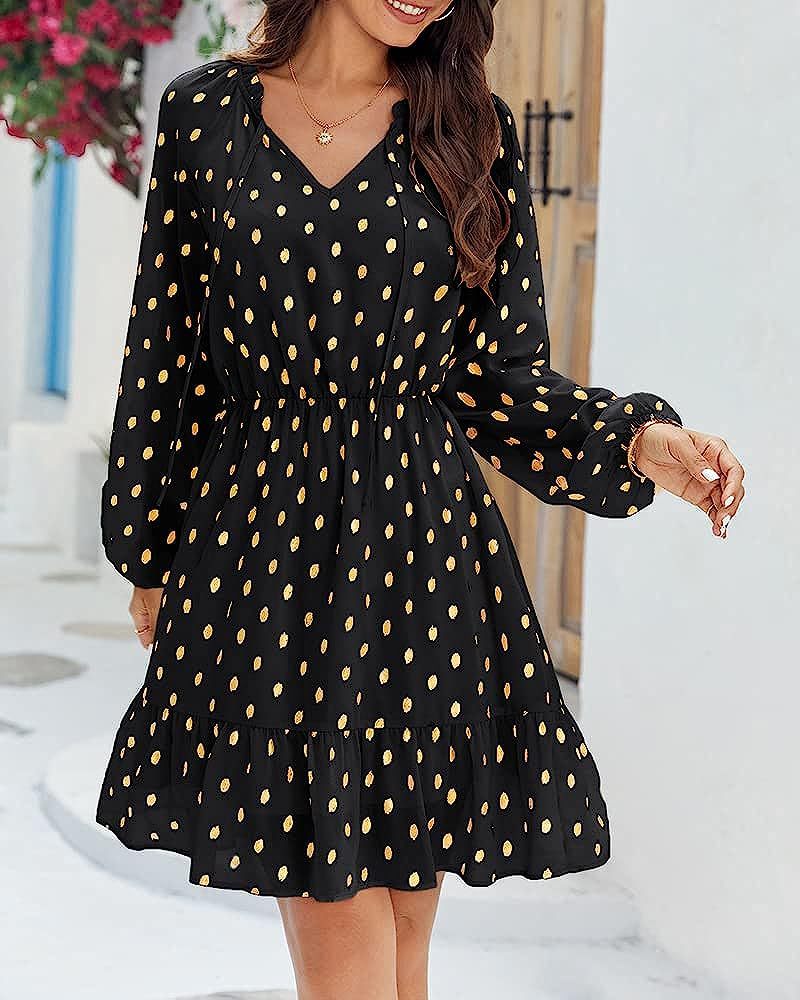 Sommarklänning Dam V-ringad i Lätt Bomull med Elastiskt Midjeband – Perfekt för Strand och Fest 4