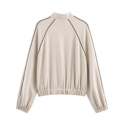 Dam Set Satinjacka och Breda Benbyxor 3