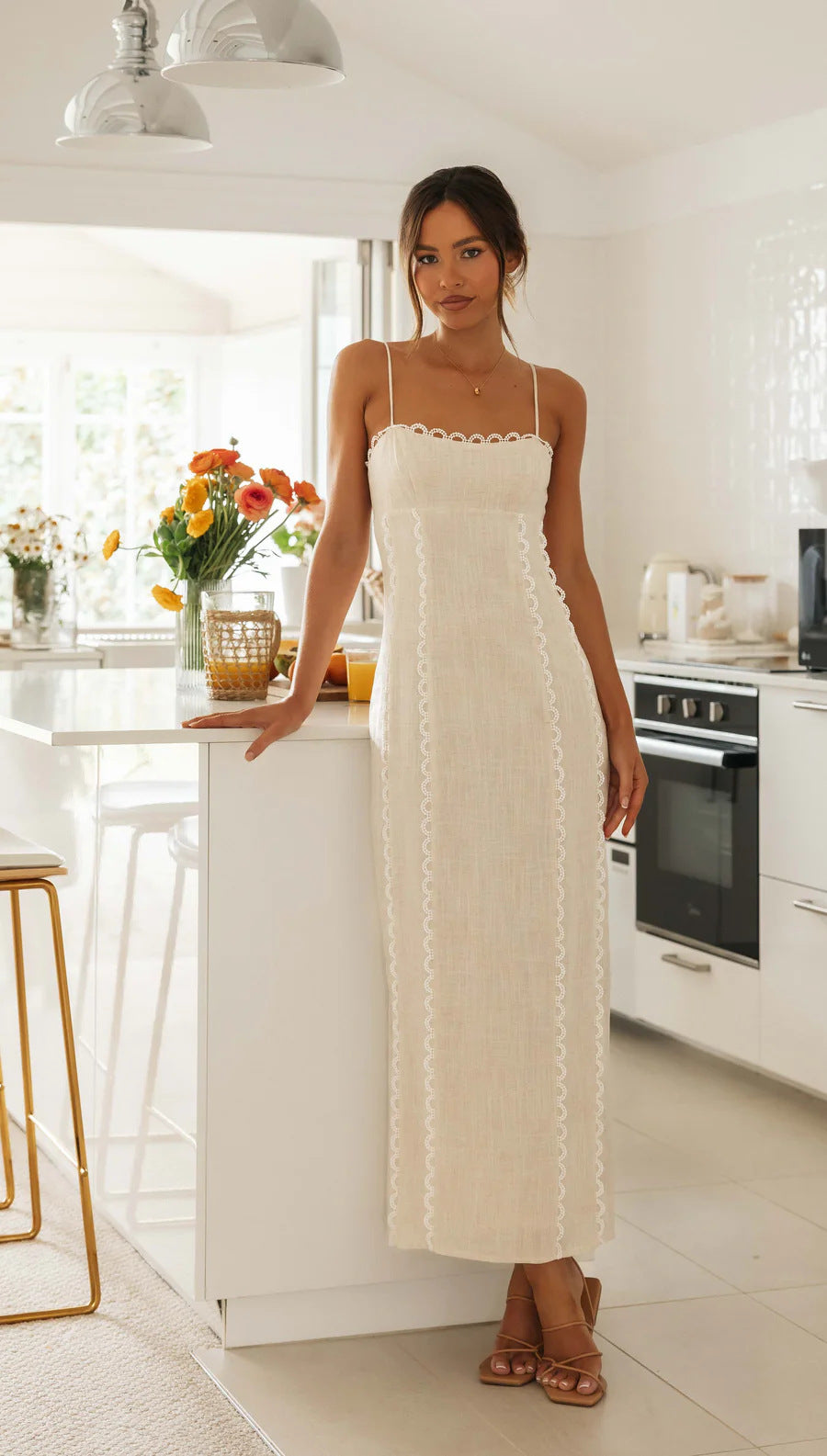 Variant image for Fina Dam Klänningar Utställd Ärmös Polyester-1