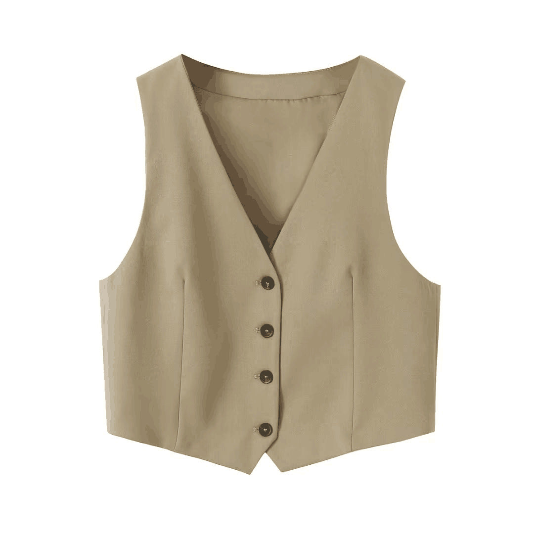 Herr Slim-Fit Byxor med Knappar och Patchwork i 100% Bomull-5