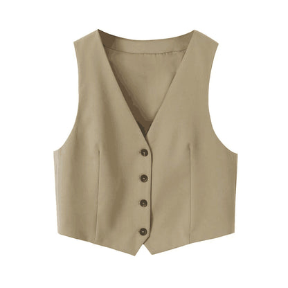 Herr Slim-Fit Byxor med Knappar och Patchwork i 100% Bomull-5