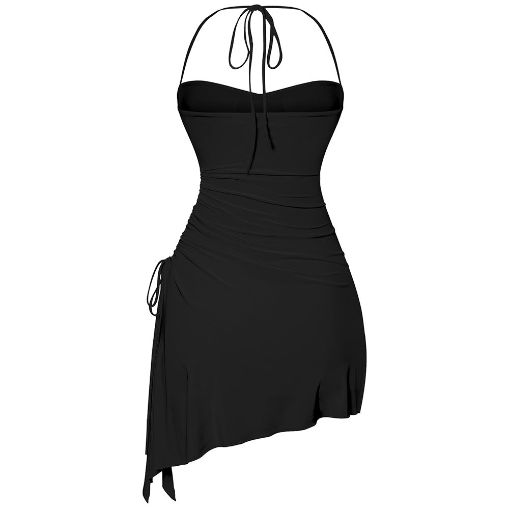 Dam Bodycon Kjol Rynkad Mini Stretch Material 3