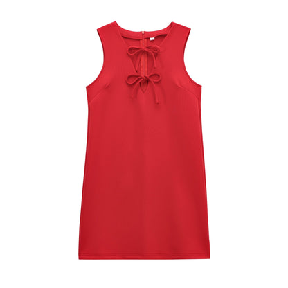 Kvinnors Wrap-Klänning V-Hals Lätt Tyg-3