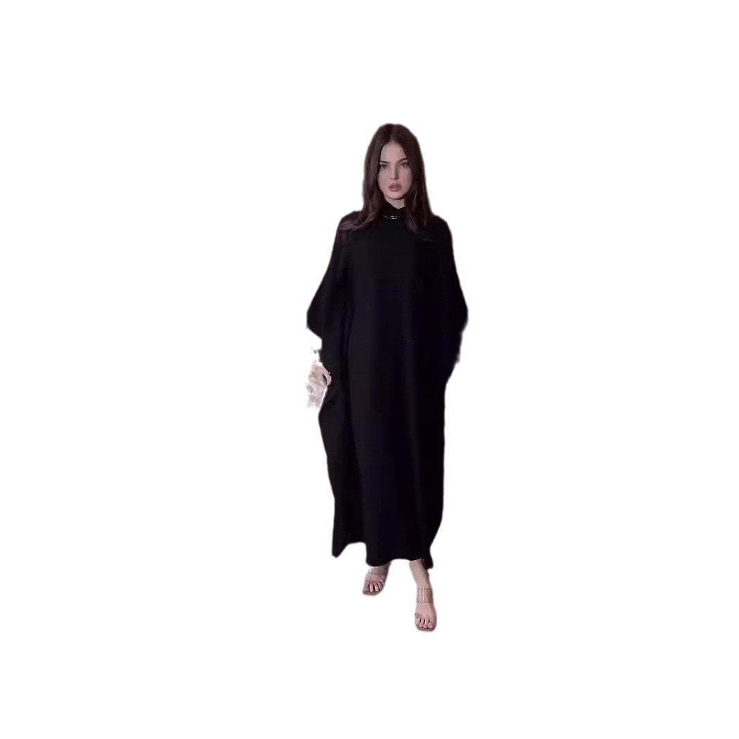 Dam Maxiklänning Etnisk Stil Lång Ärmar Lätt Tyg-6