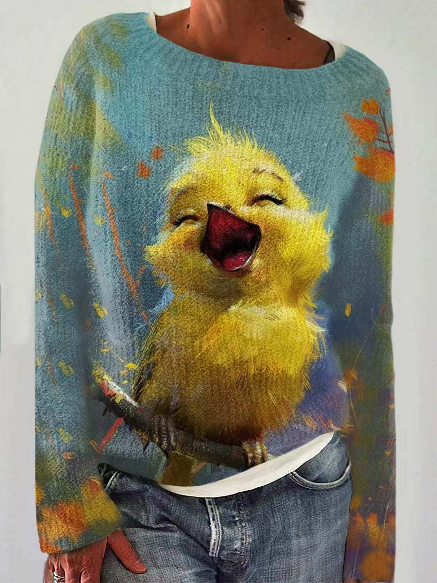 Variant image for Stickad Dam Tröja Avslappnad Geometrisk Akryl-41