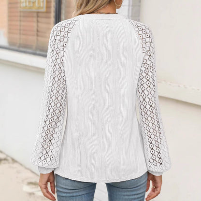 Dam T-shirt Färgblock Randig Polyester Regular Fit-5