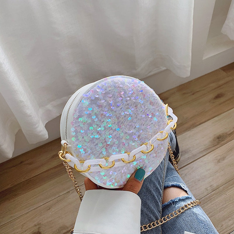 Variant image for Kvinnors Crossover Väska Rund PU Konstläder Trendig Stil-4