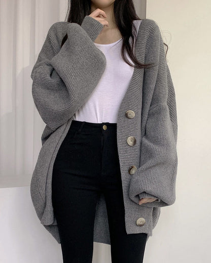 Dam Kofta V-halslinje med Lykta Ärmar i Lätt Material-4