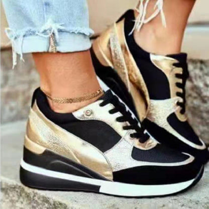 Kvinnors Sneakers Sportiga Metalliska Detaljer Vadderad Sula-2