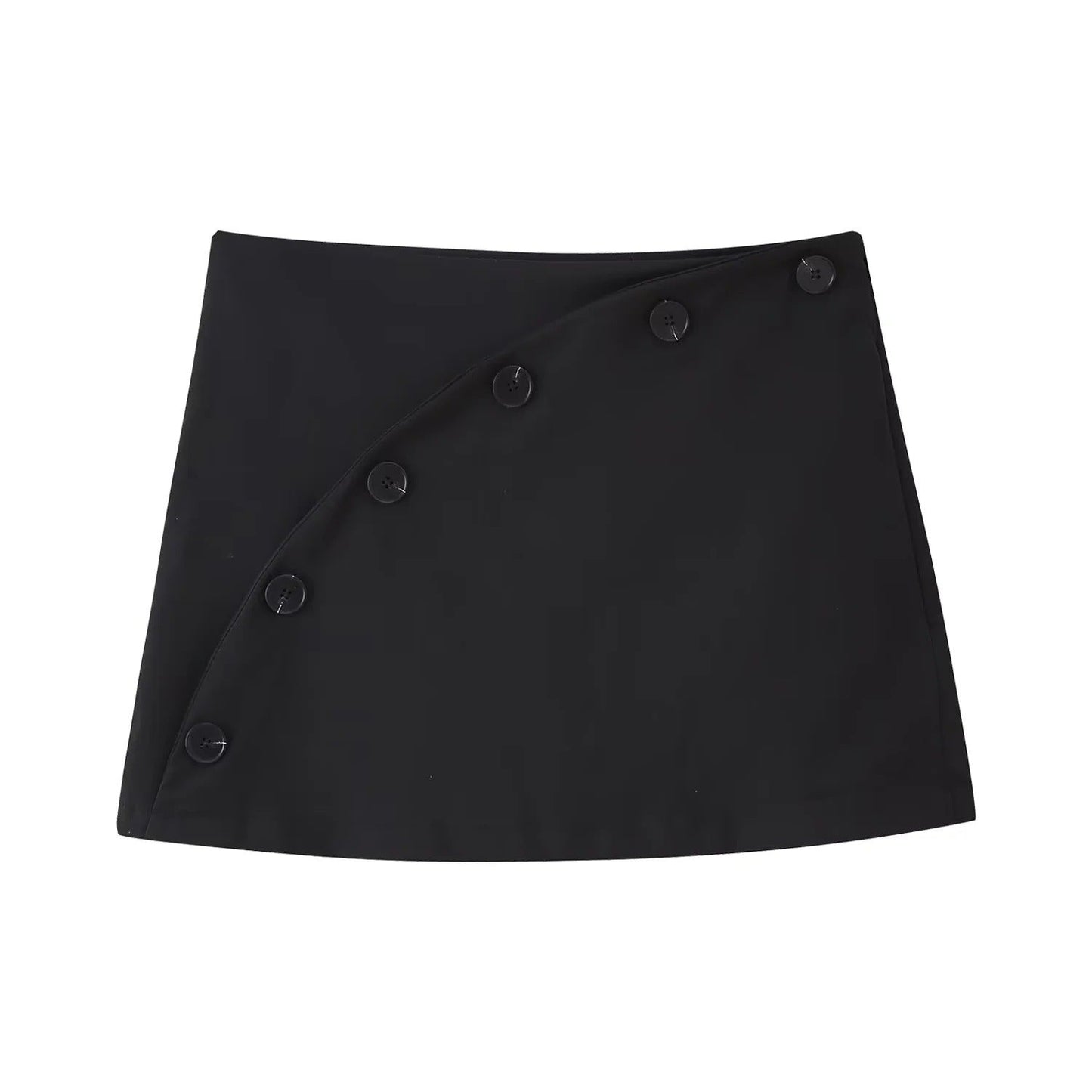 Kvinnors Minikjol Elegant Snitt med Fickor Lätt Tyg 2