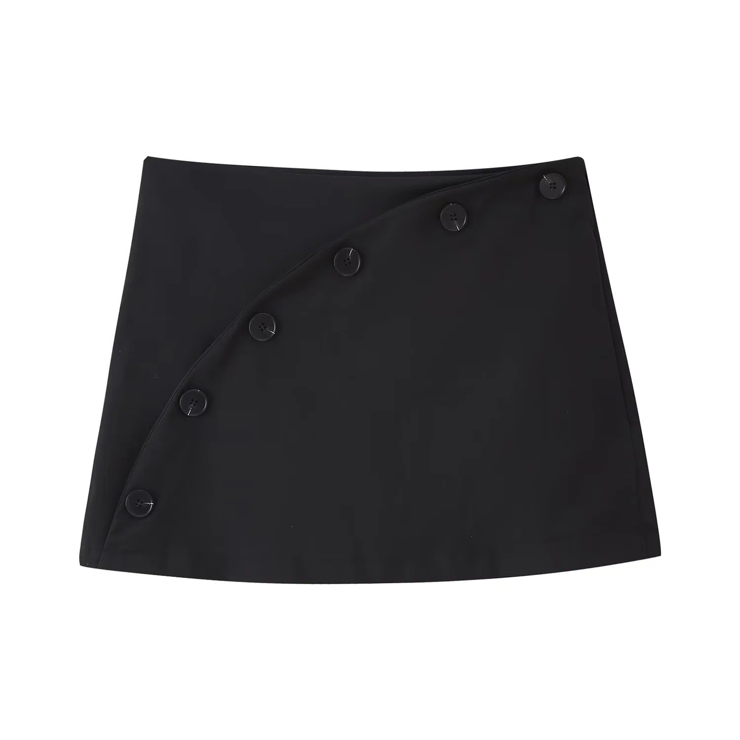 Kvinnors Minikjol Elegant Snitt med Fickor Lätt Tyg 2