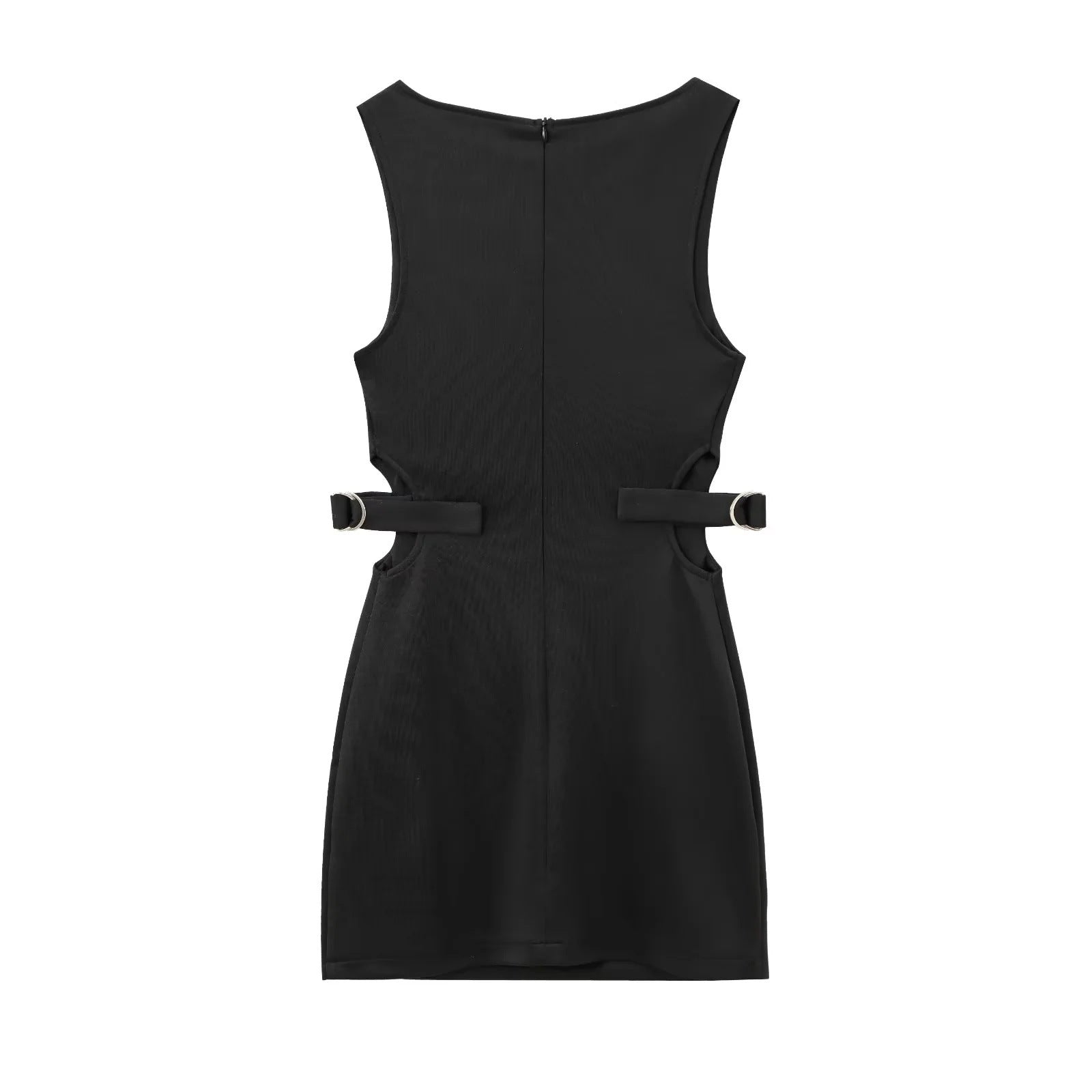 Kvinnors Klänning med Justerbara Remmar och Utskärningar – Elastiskt Tyg för Komfort och Stil 2