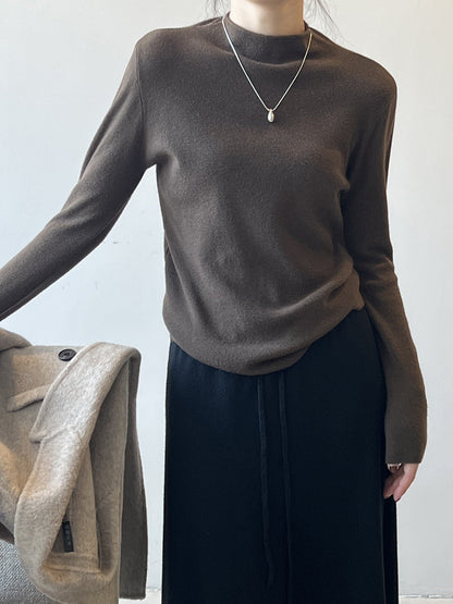 Variant image for Dam Stickad Halvturtleneck Tröja Borstad Ull-4