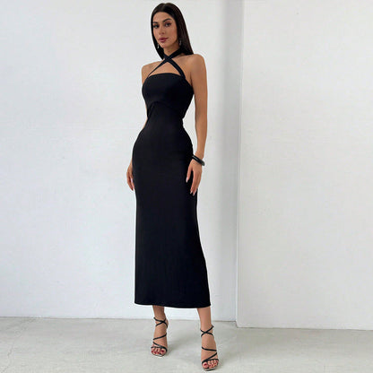 Dam Bodycon Klänning Ärmlös Polyester Perfekt för Fest och Vardag-5