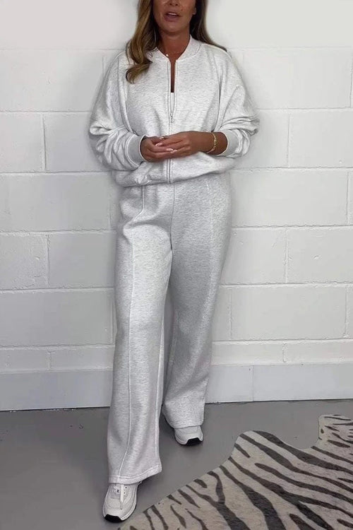 Herr Sweatshirt Set Långärmad Polyester för Träning och Avslappnad Stil-1